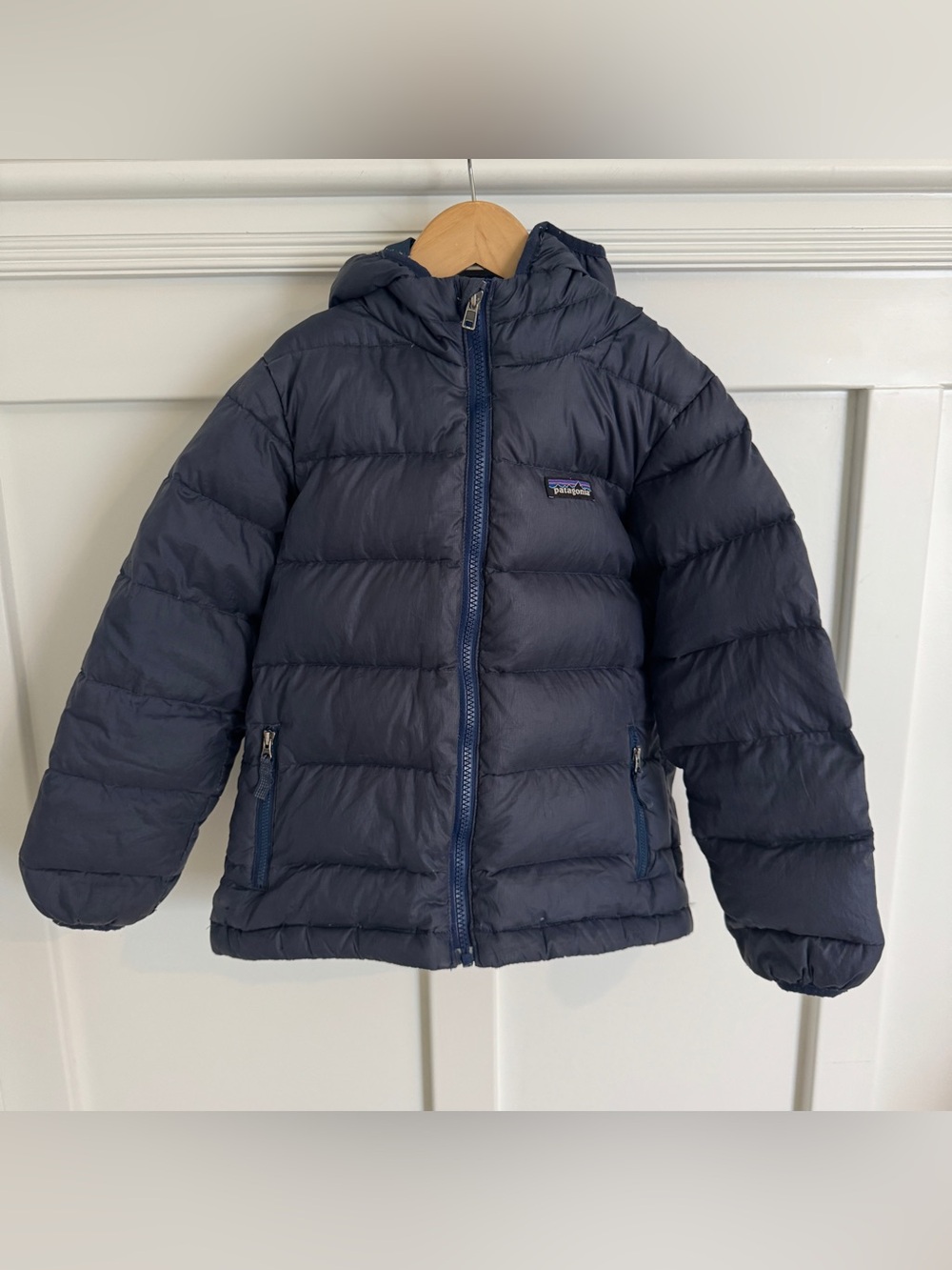 Patagonia Navy Hooded Puffer Jacket - XS (5/6)